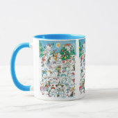 Niedlicher Cartoon Weihnachten Eisbär Penguin Part Tasse (Links)