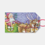 Niedlicher Cartoon Weihnachten Geschenkanhänger (Vorderseite (Horizontal))