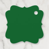 Niedlicher Cartoon Weihnachten Grün Geschenkanhänger (Rückseite)