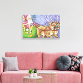 Niedlicher Cartoon Weihnachten Leinwanddruck (Insitu (Wohnzimmer))