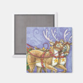 Niedlicher Cartoon Weihnachten Magnet (Vorderseite/Rückseite)