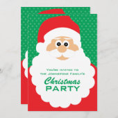 Niedlicher Cartoon Weihnachten Party Einladung (Vorne/Hinten)