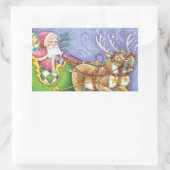 Niedlicher Cartoon Weihnachten Rechteckiger Aufkleber (Tasche)