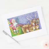 Niedlicher Cartoon Weihnachten Rechteckiger Aufkleber (Umschlag)