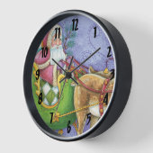 Niedlicher Cartoon Weihnachten Uhr (Winkel)