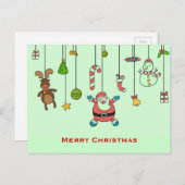 Niedlicher Cartoon Weihnachten und Freunde Weihnac (Vorne/Hinten)