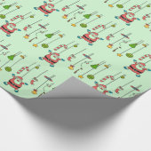 Niedlicher Cartoon Weihnachten und Freunde Weihnac Geschenkpapier (Ecke)