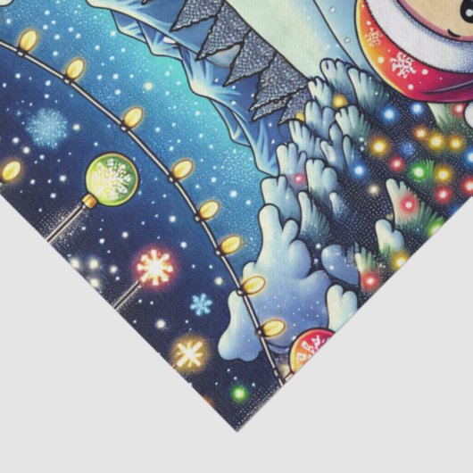 Niedlicher Cartoon Weihnachten und Reindei Seidenpapier (Ausschnitt)