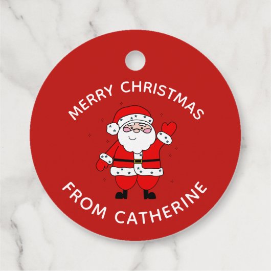 Niedlicher Cartoon Weihnachten Weihnachten Geschenkanhänger (Rückseite)