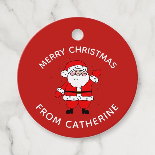 Niedlicher Cartoon Weihnachten Weihnachten Geschenkanhänger (Vorderseite)