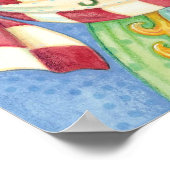 Niedlicher Cartoon Weihnachts Angel Halo mit Joy B Poster (Ecke)