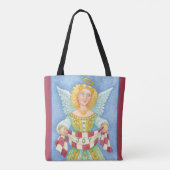 Niedlicher Cartoon Weihnachts Angel Halo mit Joy B Tasche (Rückseite)