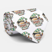 Niedlicher Cartoon Weihnachts-Elf Schlafen im Teec Krawatte (Gerollt)