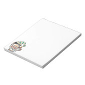 Niedlicher Cartoon Weihnachts-Elf Schlafen im Teec Notizblock (Rotiert)