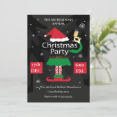 Niedlicher Cartoon Weihnachtsdesign-Party Einladung (Stehend Vorderseite)
