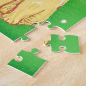 Niedlicher Cartoon Weihnachtskatze mit Weihnachtsm Puzzle (Seite)