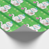 Niedlicher Cartoon Weihnachtskatze Tragen einer We Geschenkpapier (Ecke)