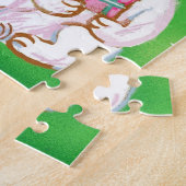 Niedlicher Cartoon Weihnachtskatze Tragen einer We Puzzle (Seite)