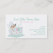 Niedlicher Cartoon Wellness-Center Visitenkarte (Vorderseite)