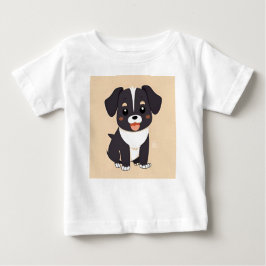 Niedlicher Cartoon Welpe mit adäquaten Ausdrücken Baby T-shirt