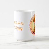 Niedlicher Cartoon-Welpe mit blauem Collar Kaffeetasse (Mittel)