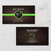 Niedlicher Cartoon-Welpen-hölzerner Visitenkarte (Vorne/Hinten)