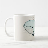 Niedlicher Cartoon Whale Zeichnend Kaffeetasse (Links)