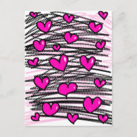 Niedlicher Cartoon Whimsical Pink Liebe Herzmuster