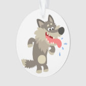 Niedlicher Cartoon Wolf Akrylus Ornament (Vorderseite)