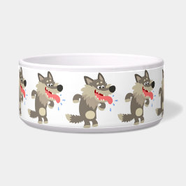 Niedlicher Cartoon Wolf Dog Bowl Napf