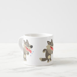Niedlicher Cartoon Wolf Espresso Tasse