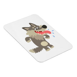 Niedlicher Cartoon Wolf Flexible Magnet