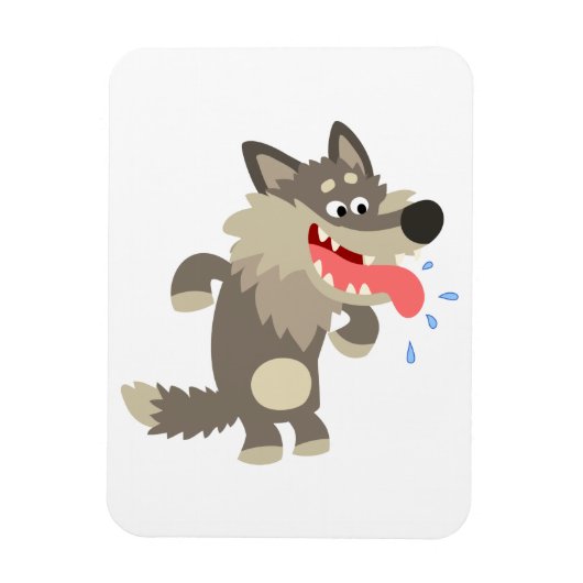 Niedlicher Cartoon Wolf Flexible Magnet (Vertikal)