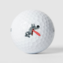 Niedlicher Cartoon Wolf Golf Ball