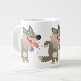 Niedlicher Cartoon Wolf Jumbo Tasse