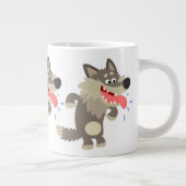 Niedlicher Cartoon Wolf Jumbo Tasse (Rechts)