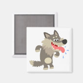 Niedlicher Cartoon Wolf Magnet (Vorderseite/Rückseite)