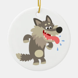 Niedlicher Cartoon Wolf Ornament
