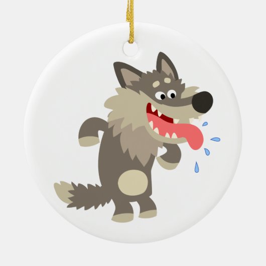 Niedlicher Cartoon Wolf Ornament (Hinten)