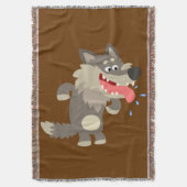 Niedlicher Cartoon Wolf Throw Blanket Decke (Vorderseite Vertikal)