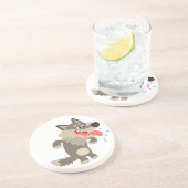 Niedlicher Cartoon Wolf Untersetzer (Seite)