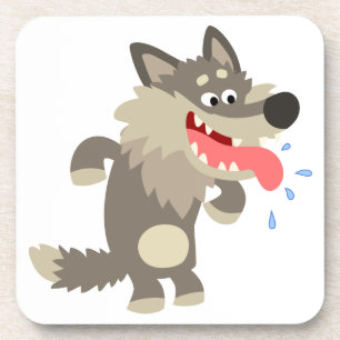 Niedlicher Cartoon Wolf Untersetzer Set
