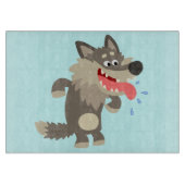 Niedlicher Cartoon Wolf-Vorstand Schneidebrett (Vorderseite)