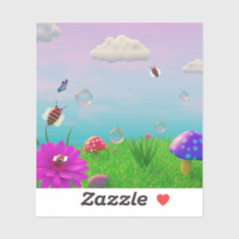 Niedlicher Cartoon Wonderland: Sonderschnitt Vinyl Aufkleber