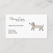 Niedlicher Cartoon Wurstwaren Haustiere Sitter | D Visitenkarte (Rückseite)