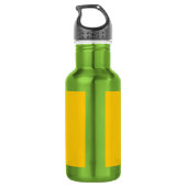 Niedlicher Cartoon wütend lila Dinosaurier Edelstahlflasche (Rückseite)