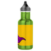 Niedlicher Cartoon wütend lila Dinosaurier Edelstahlflasche (Rechts)