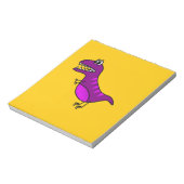 Niedlicher Cartoon wütend lila Dinosaurier Notizblock (Rotiert)