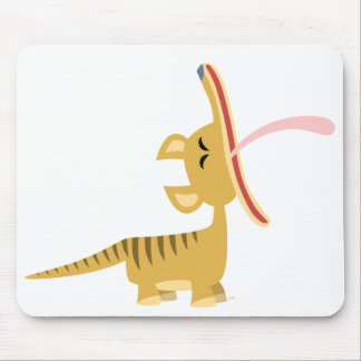 Niedlicher Cartoon Yawning Thylacine Mousepad