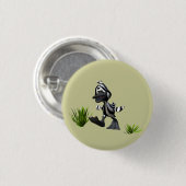 Niedlicher Cartoon Zebra Duck Button (Vorne & Hinten)